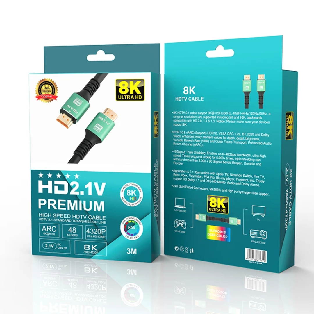 Câble HDMI 2.1 8K Ultra HD – 1,5 m